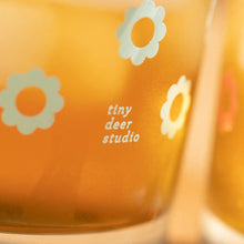 Load image into Gallery viewer, Daisies Double Old Fashioned Glass | Blue