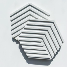 Load image into Gallery viewer, Grey Hexagon Coasters
