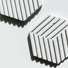 Load image into Gallery viewer, Grey Hexagon Coasters