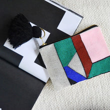 Load image into Gallery viewer, Rose Beaded Pouch