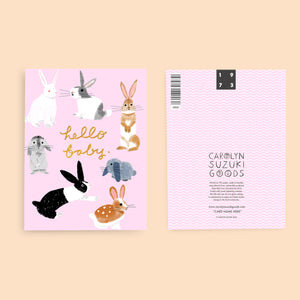 Usagi Three Baby Card