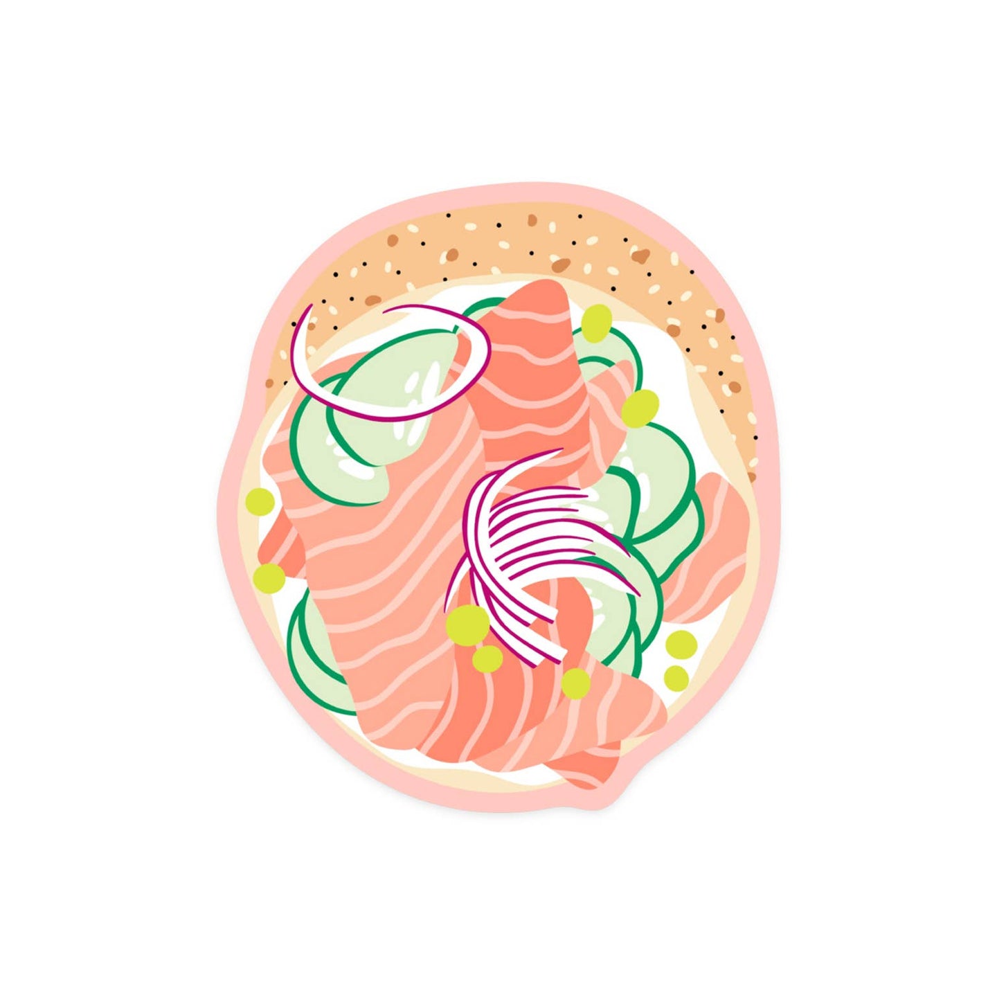 Bagel With Lox Sticker