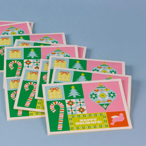 Colorblock Holiday Card