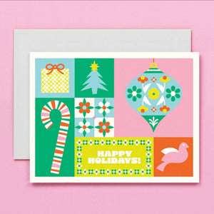 Colorblock Holiday Card