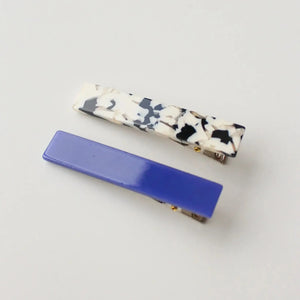 Femmes Hair Clip Set | Light Tortoise + Blue
