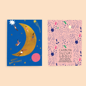 Moonlanding Foil Birthday Card