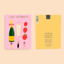 Load image into Gallery viewer, Champagne Wishes Birthday Card
