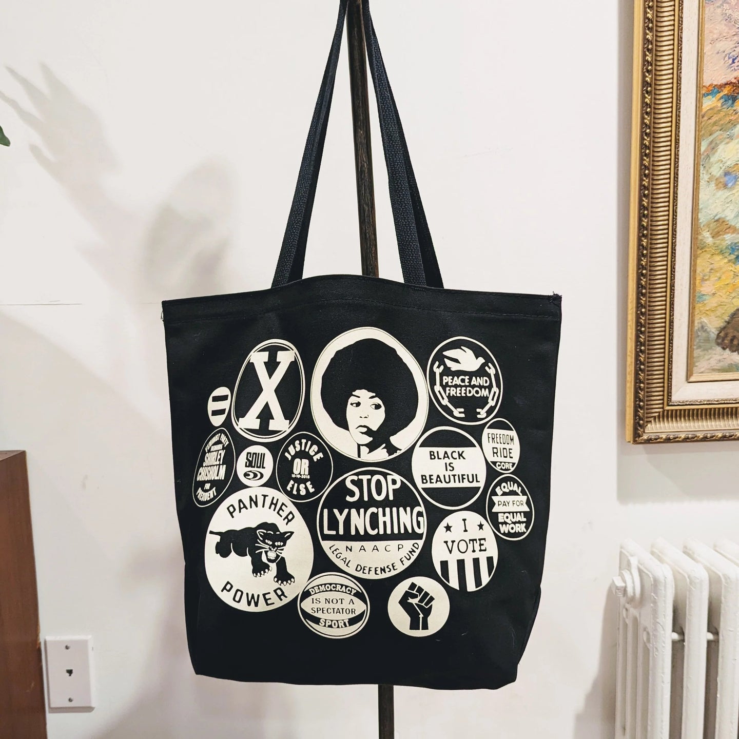 Power Button Tote Bag | Black