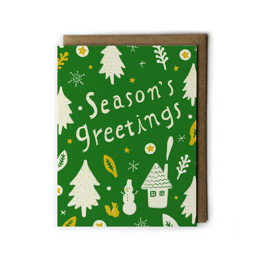 Season's Greetings Holiday Greeting Card