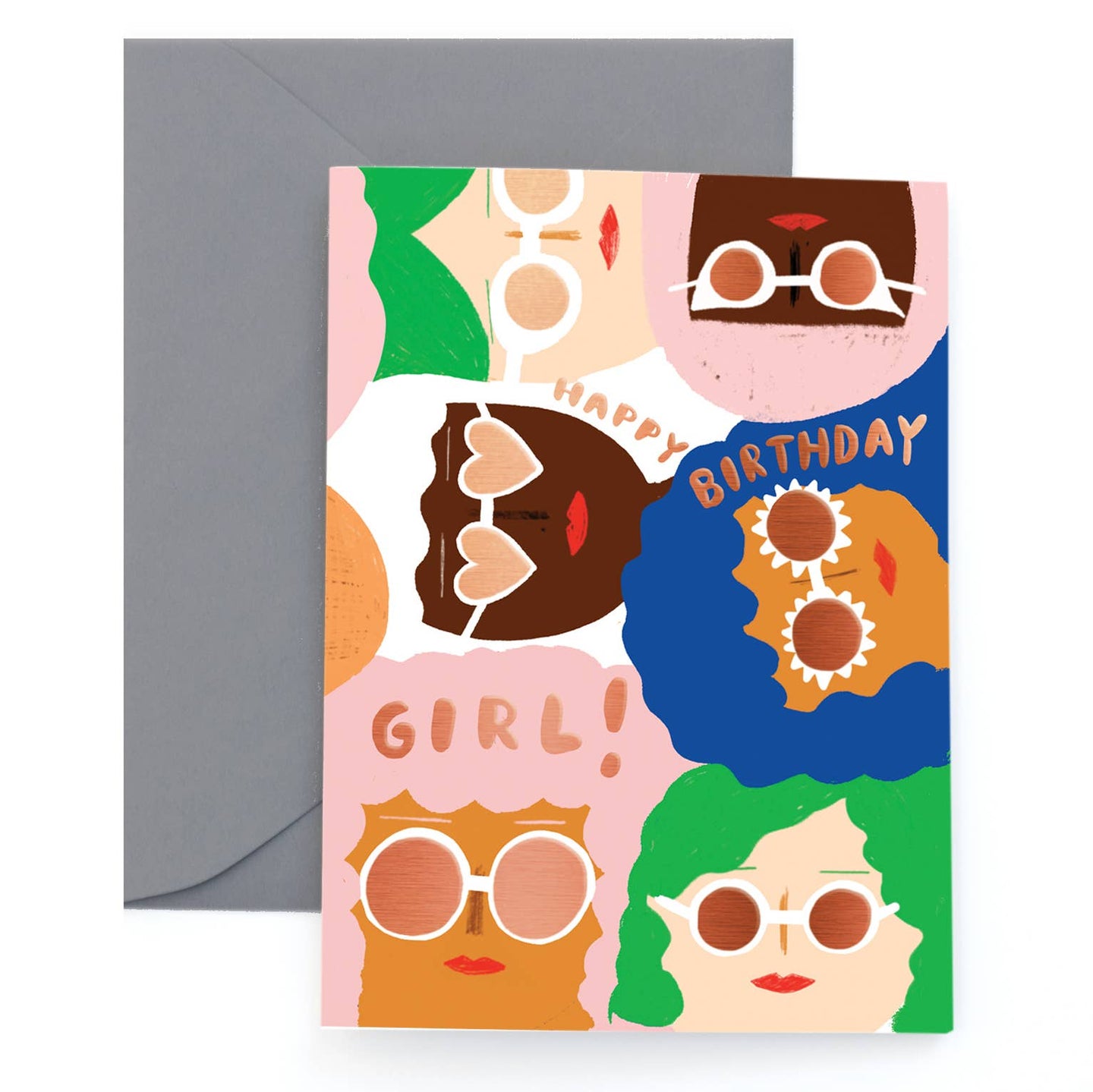 Sunny Women Foil Greeting Card