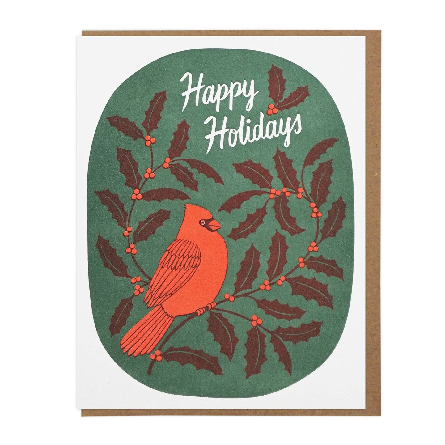 Happy Holidays Cardinal Holiday Card