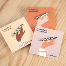 Load image into Gallery viewer, Baguette Enamel Pin
