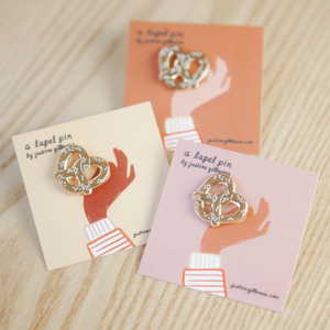 Pretzel Enamel Pin