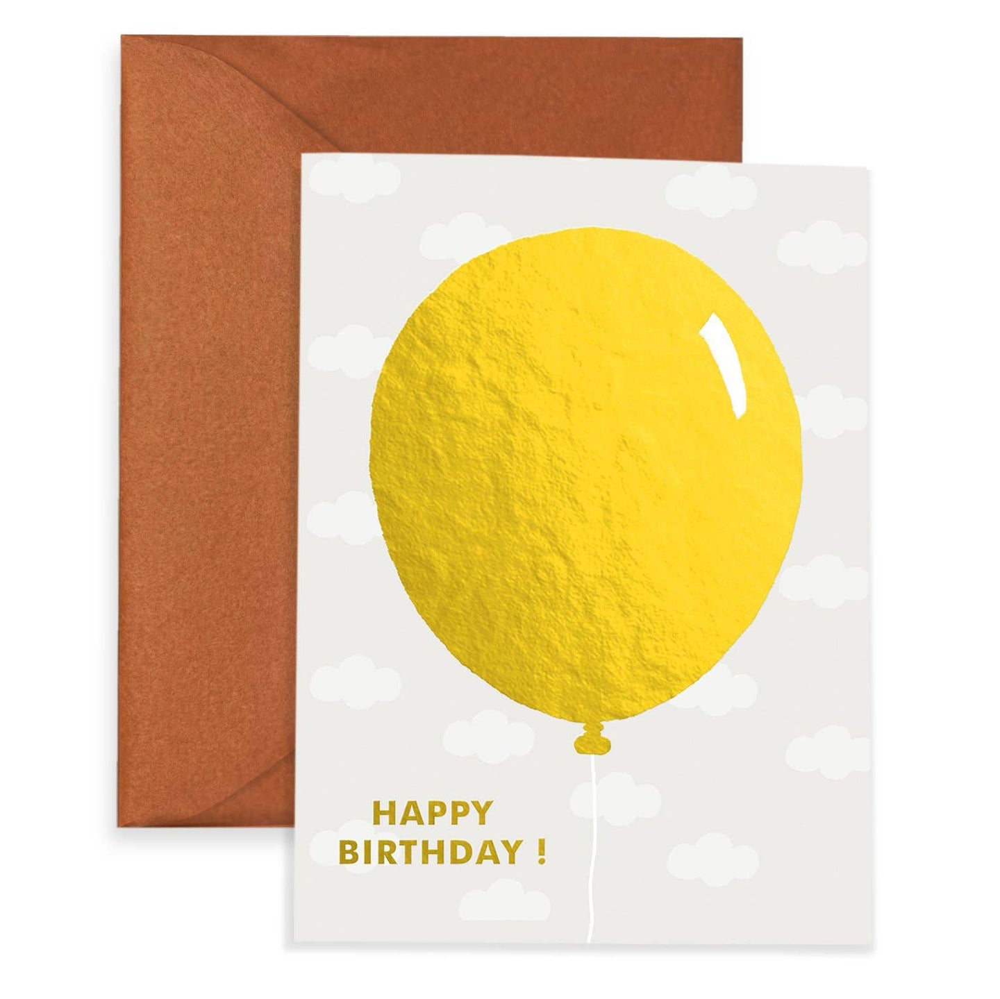 Gold Balloon Birthday Card