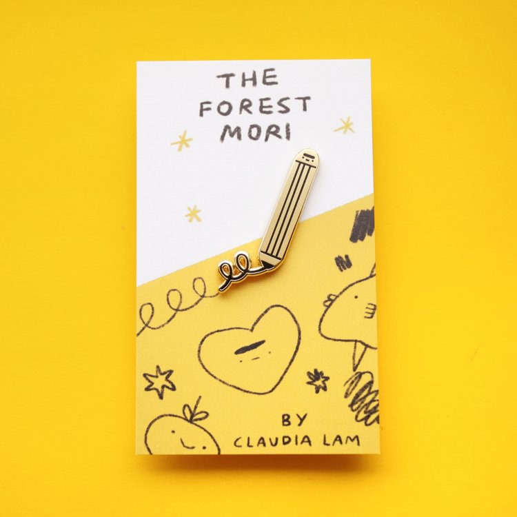 Scribbling Pencil Enamel Pin