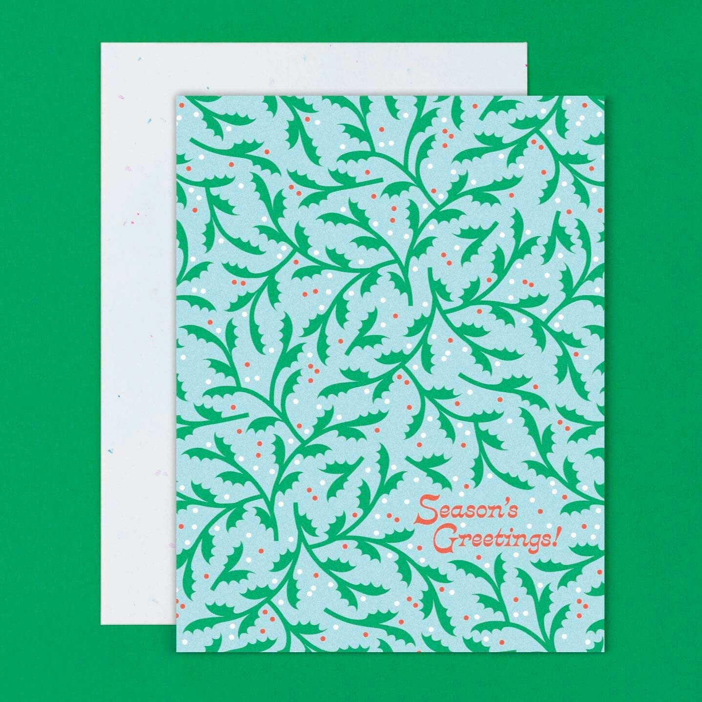 Holly Greetings Card