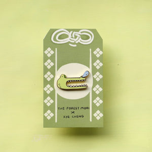 Groggy Croc Mood Enamel Pin