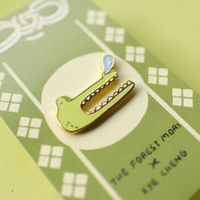 Load image into Gallery viewer, Groggy Croc Mood Enamel Pin
