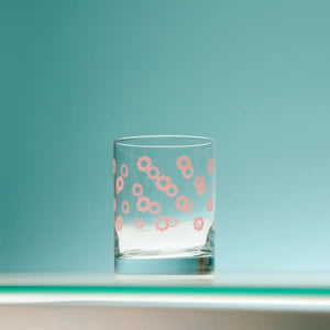 Daisies Double Old Fashioned Glass | Pink
