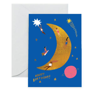 Moonlanding Foil Birthday Card