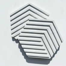 Load image into Gallery viewer, Grey Hexagon Coasters
