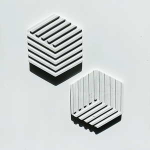Grey Hexagon Coasters