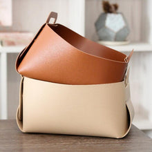 Load image into Gallery viewer, Folded Vegan Leather Basket
