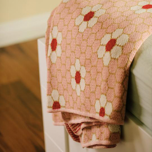 Knit Blanket | Hex Flower Tile
