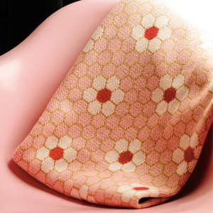 Knit Blanket | Hex Flower Tile