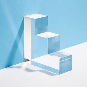 acrylic stair step bookends