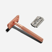 Load image into Gallery viewer, Reusable Stainless Steel Razor | Rose Gold

