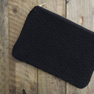 Handwoven Diamond Pouch | Black