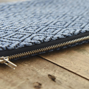 Handwoven Diamond Pouch | Indigo