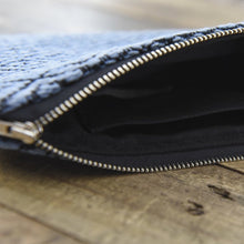 Load image into Gallery viewer, Handwoven Diamond Pouch | Indigo

