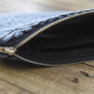 Handwoven Diamond Pouch | Indigo