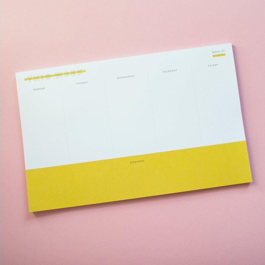 Bright Weekly Plan Notepad