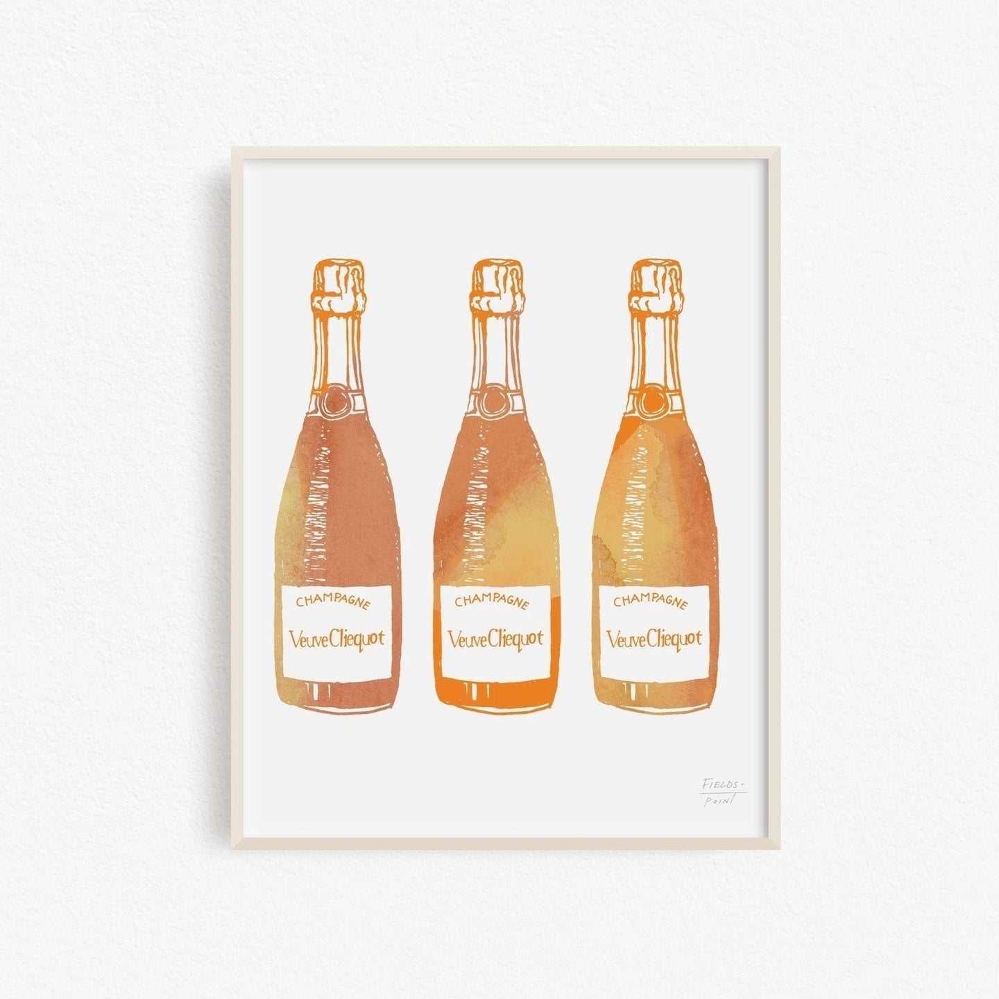 Three Champagne Bottles Art Print