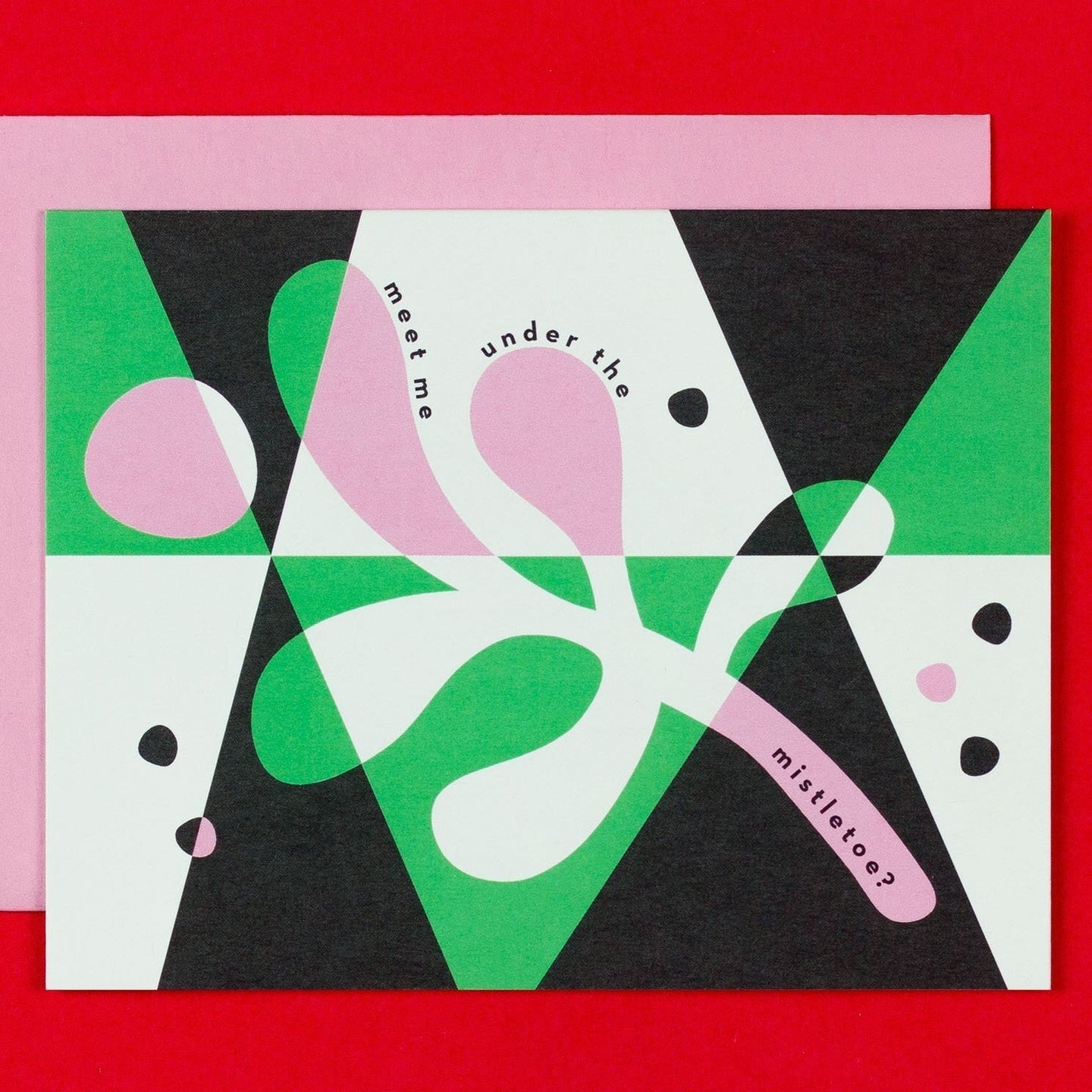 Meet Me Under The Mistletoe Holiday Card | single + set