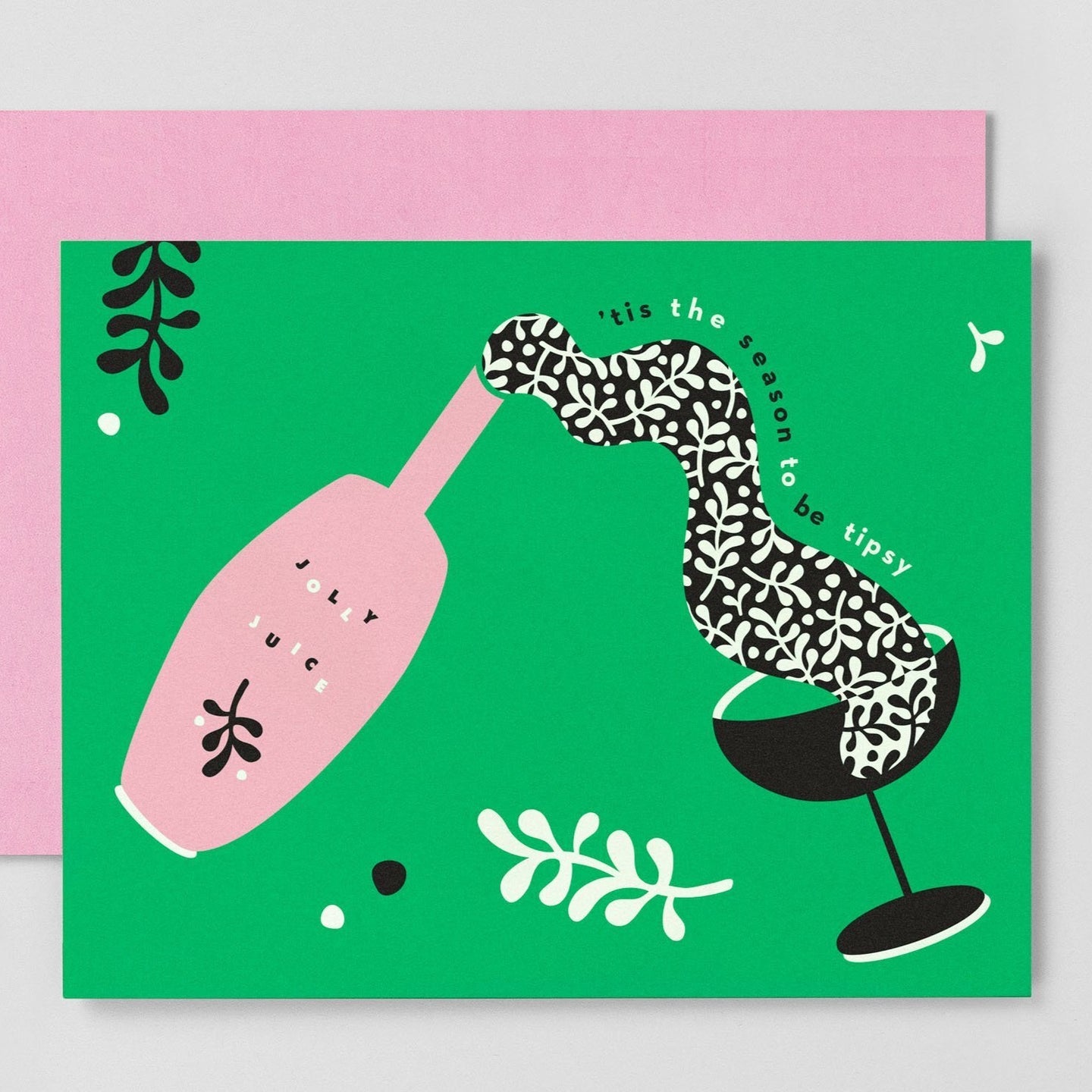 Tis the Season to Be Tipsy Holiday Card | single + set