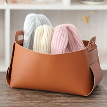 Load image into Gallery viewer, Folded Vegan Leather Basket
